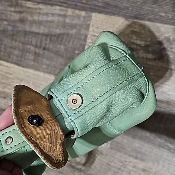 Fossil Mint Green Pebbled Leather Hand Bag - Picture 7 of 13